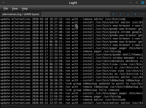 Open date-time in log file