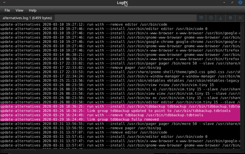 Highlighting rules in a log file