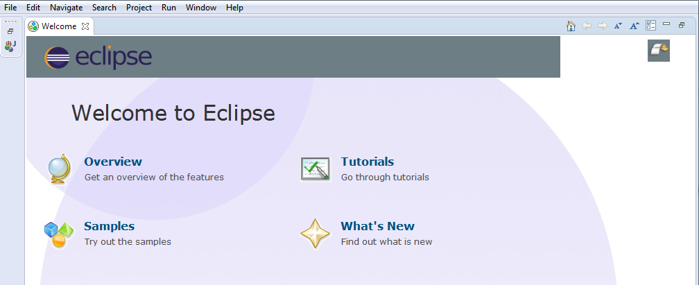 Eclipse Welcome Page